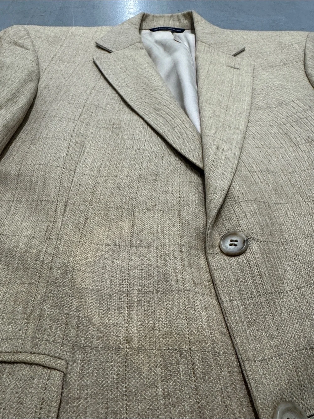 Brooks Brothers Beige Checkered Blazer 38S